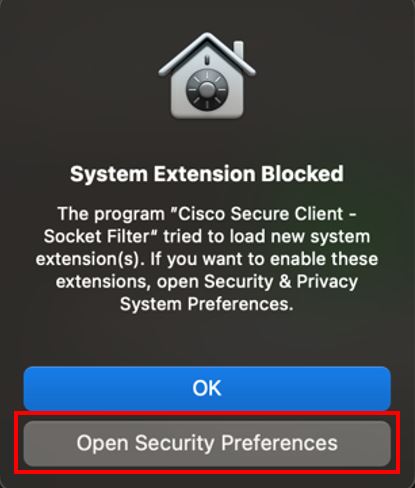 Mac security preferences Screen Prompt